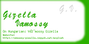 gizella vamossy business card